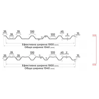 Профилирана ламарина Т45 Цинк